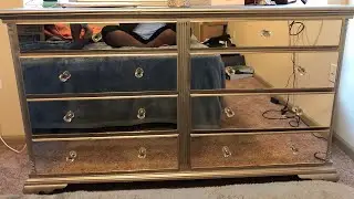 DIY MIRRORED DRESSER under $100