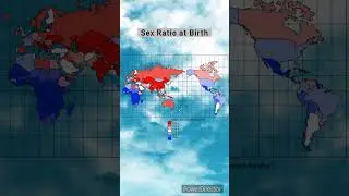 【2021】Sex Ratio at Birth (males per 100 female births) #map #geography #statistics