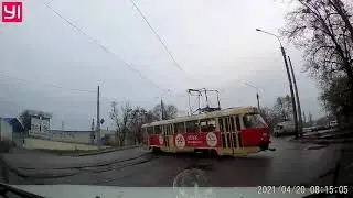 Close Call with Detached Tram