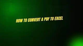Как преобразовать PDF-файл в Excel