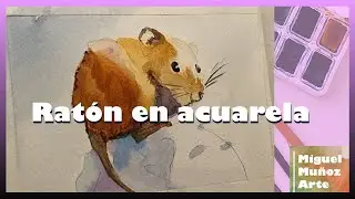 Ratón en acuarela