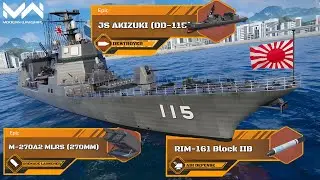 NEW! June Battlepass New Ship! JS Akizuki (DD-115) Review and Gameplay | Modern Warships Alpha Test