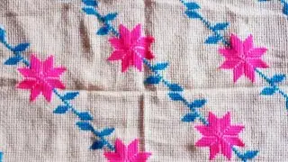 Easy And Beautiful Dusuti Table Cloth Design//Cross Stitch Embroidery #asondesign