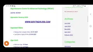 #RRCAT #150 #Apprentice #2023 #Online #Form #share #MyYouTubechannel👉#Govtnewjob👈 www.govtnewjob.com