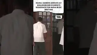 #watch | Rahul Gandhi Arrives at Mallikarjun Kharge Residence for INDIA Alliance Meeting