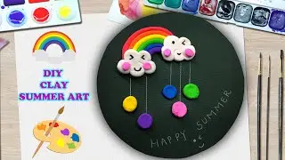 How to make Kawaii Cute Cloud Air Dry clay | DIY tutorial crafts | #polymerclay