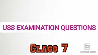 USS Examination Questions 2021