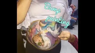 Bump painting, pittura sul pancione, baby shower idea