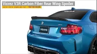 Vicrez V3R Carbon Fiber Rear Wing Spoiler VZ101026 |  2016-2019 BMW M2 F87 | Overview