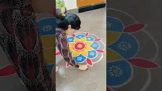 Full Video Link | Simple and easy rangoli design✨ | Daily kolam design | New Year Rangoli Design🌺.