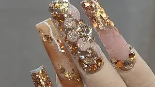 Simple Fall Glam Nail Tutorial