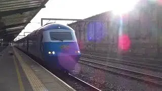 The LSL Class 43 (HST) BLUE PULLMAN Nos.43049+43059 was arrives onto P1 at Carlisle Citadel Station.