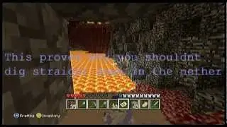 Minecraft-Why digging straight down in the nether can be dangerous