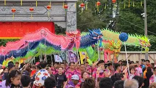 2025 马来西亚 柔佛古庙游神 Johor Chingay ~ Fuzhou dragon dance 新山福州十邑会馆舞龍队 参拜五尊神明 @ 行宫