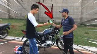 GANHEI UMA MOTO DO MEU PAI!