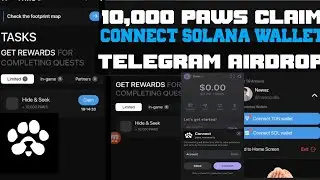 Paws App Telegram Airdrop New Update +10,000 PAWS Claim Token connect solana  wallet