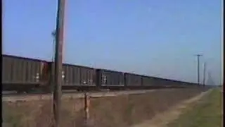 Burlington Northern Coal train U-boats and Caboose