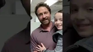 my movie dad Gerard Butler wished my cousin Happy Birthday with me and my real dad! #shorts