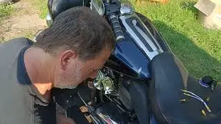 Installing new horns on my Harley Davidson Tri Glide