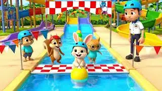 Mika, Lumi & Nico: The Ultimate Water Park Motorbike Race | 3D Kids Animation