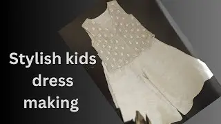 Kids waist coat and flared palazzo pant making
