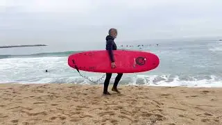 BIG WAVES SURFING IN BARCELONA
