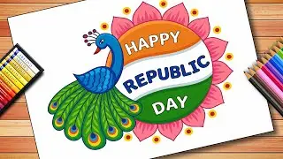 Republic Day Drawing | Republic Day Poster | 26 January Drawing | Republic Day Easy Drawing