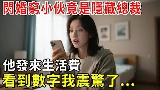 閃婚窮小伙竟是隱藏總裁，他發來生活費，看到數字我震驚了...#总裁 #人生感悟 #故事分享 #故事頻道 #爽文 #正能量 #情感 #分享 #正能量剧情