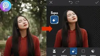 Cara mengganti/menghapus background foto dengan aplikasi picsart || #tutorial picsart #Eps6