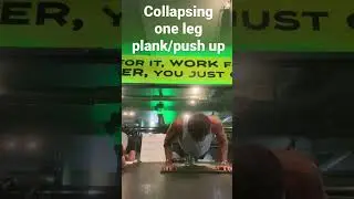 Collapsing one leg plank/push up #plank #pushups #oneleg @BODYTEKFITNESS