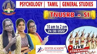 TN Police SI Exam Questions Live Discussion | General Tamil | General Studies | Psychology | TNUSRB
