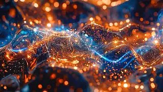 Liquid Gold and Neon Abstract Background | Art TV Screensaver