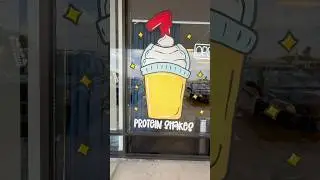 Painting for a nutrition shop! ✨🥤✨ #art #nutrition #artist #foryou #windowart