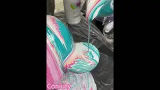 Coniuty DIY Fluid Bear + Keychain Creativity Paints Set For Home Decoration