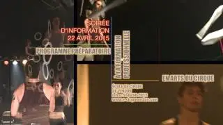 Programme Pr&eacute;paratoire &agrave; la formation professionnelle en arts du cirque