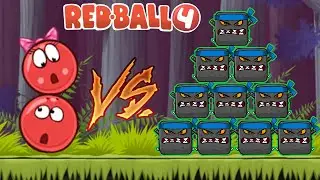 Red Ball 4 (IOS, Android) Red Ball & Girl Ball Vs TEN BOSS 2 in Fusion Battle