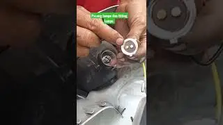 Cara pasang lampu dan fitting lampu motor #shorts