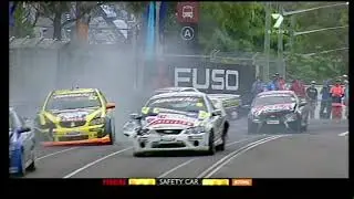 2010 Japanese driver Ryo Orime's V8 Ute Crash at Sydney Olympic Park