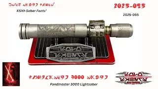 KSith Saber Fonts' Fondmaster 3000 Custom Neopixel Lightsaber with Proffie and Crystal Chamber