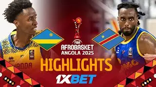 Rwanda 🇷🇼 vs Congo DR 🇨🇩 | 1XBET Highlights | #AfroBasket 2025