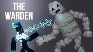 The Warden Minecraft vs Stone Golem Boss - People Playground 1.23.10