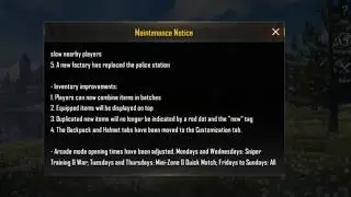Pubg 0.13.0  Maintenance Notice