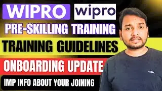 Wipro Pre-skilling Training Guidelines Mail | Training Mail Out For Candidates | 18 July 2025, OL,JL