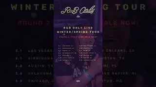 R&B ONLY LIVE Winter/Spring Tour tickets on sale! 🚨