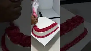 Heart Shape Cake Design ❤️ Love Theme Cake Design ❤️ #cake #cakedesign #satisfying #easycake #asmr