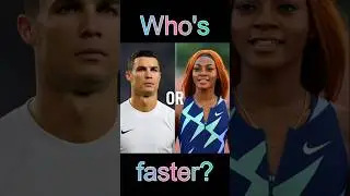 Ronaldo ⚽️ vs Sha&rsquo;Carri 🏃&zwj;♀️ &ndash; Who&rsquo;s Faster? ⚡🏁 #Shorts #Ronaldo #ShaCarri #SpeedTest #SprintBattle