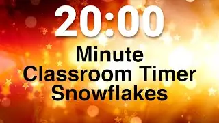 Snowy Winter Stars ⭐️ 20 Minute Timer with Music for Classroom ❄️