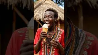 мороженое в Африке #Africa #Hadzabe #FirstTime #IceCream #EmotionalReaction #TribalLife #NaturalJoy