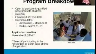 G&EE Winter & Spring Short Term Study Abroad Info Session, 2014