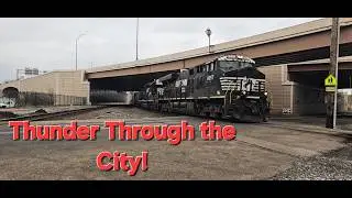 Trains Thunder Under One of the Busiest Interstates in the Country